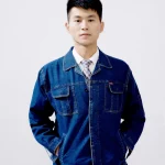 牛仔工作服分体套装