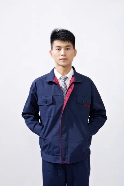 春秋翻领双袋工装夹克