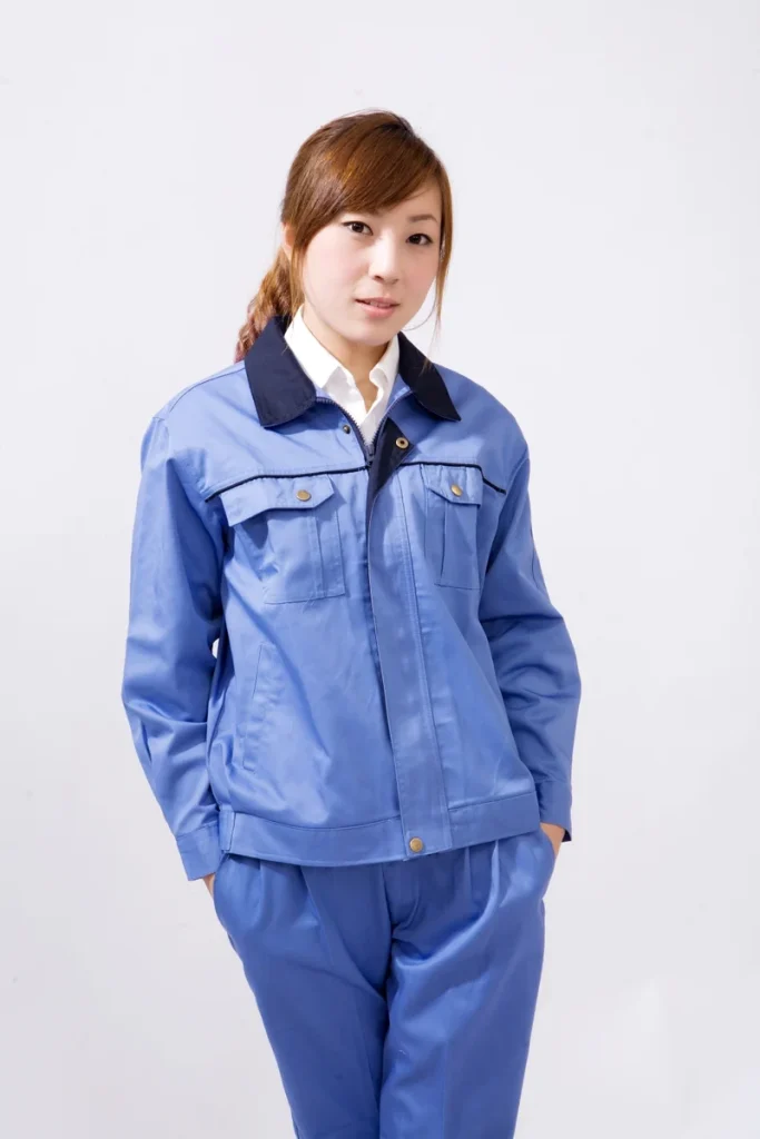 浅蓝色春秋工装套装P212实拍