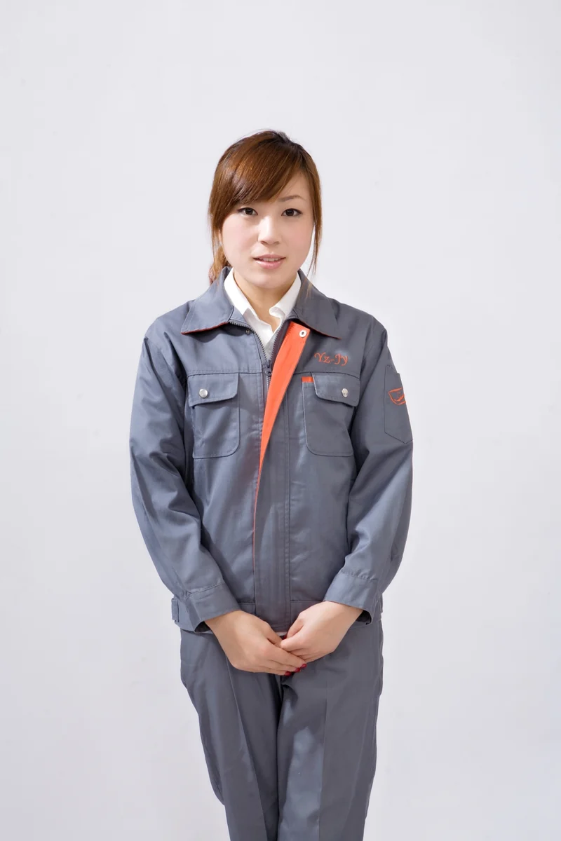 春秋灰色工作服夹克P215上身实拍