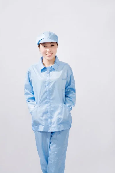 浅蓝分体防尘服套装
