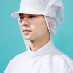 白色防尘披肩帽