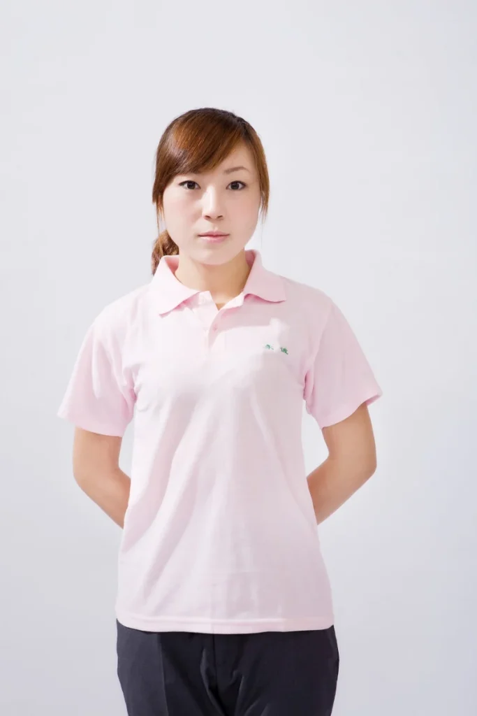 T恤粉色女款短袖POLO衫D508上身实拍