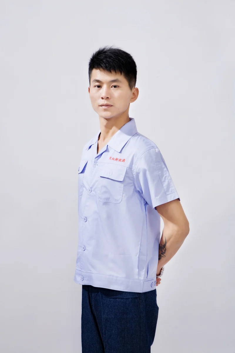 夏装工作服B708款式细节实拍